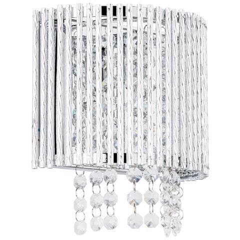 Applique Moderna Argento 1 Luce Con Paralume Trasparente, G9 - Foto 1