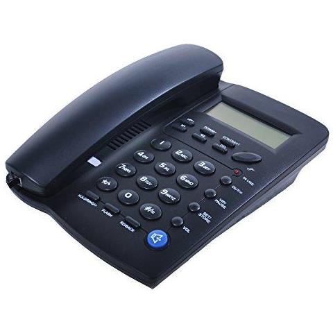 Y043 Telefono Con Filo Con Altoparlante Display Di Base Calculater E Id Chiamante (nero)  - Foto 4