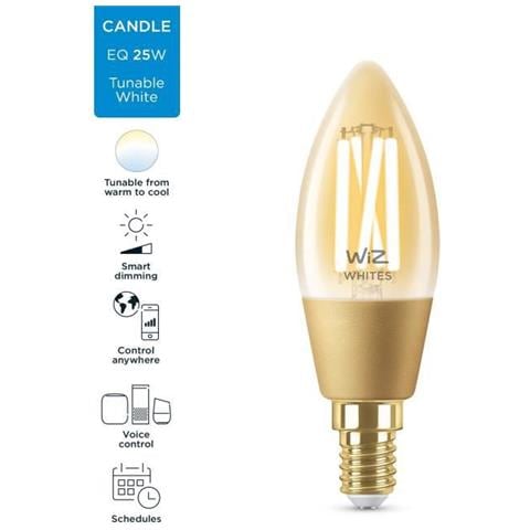 Lampadina Connessa Flame Bianco Variabile E14 25w - Foto 1