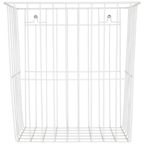 Bidone per la Spazzatura 20 L Rettangolare Metallo Bianco - Foto 1