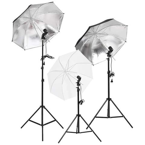 Kit Di Illuminazione Da Studio Con Treppiedi E Ombrelli - Foto 1