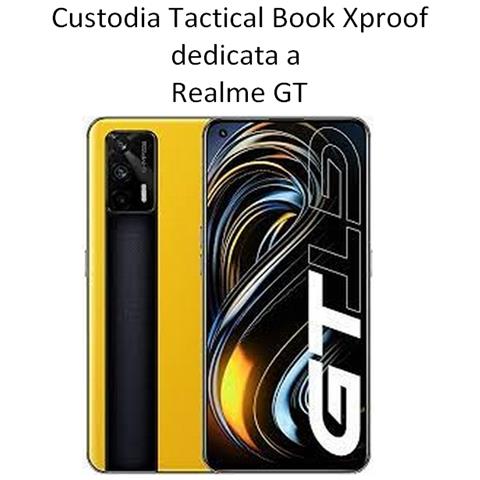 Custodia Originale Book Xproof Flip Case Per Realme Gt 5g Black Hawk - Foto 2