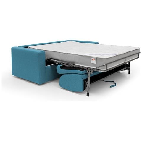 Kansas Divano Letto Matrimoniale Alto 20 Cm. Impermeabile T13 Azzurro - Foto 2