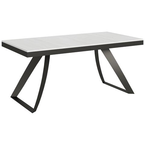 Tavolo Allungabile 90x180/284 Cm Proxy Evolution Telaio Antracite - Bianco Frassino - Foto 5