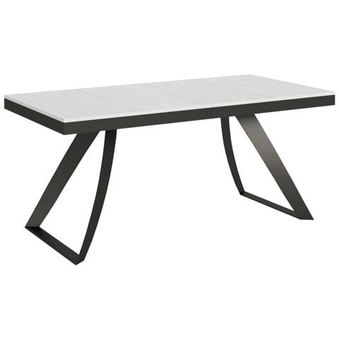 Tavolo Allungabile 90x180/284 Cm Proxy Evolution Telaio Antracite - Bianco Frassino - Foto 1