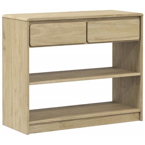 Tavolo Consolle Sauda Rovere 89,5x36,5x73cm Legno Massello Pino - Foto 2