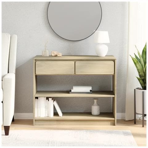 Tavolo Consolle Sauda Rovere 89,5x36,5x73cm Legno Massello Pino - Foto 3
