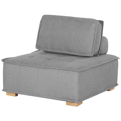 Set Da Salotto Modulare 4 Posti Tibro Tessuto Grigio - Foto 2