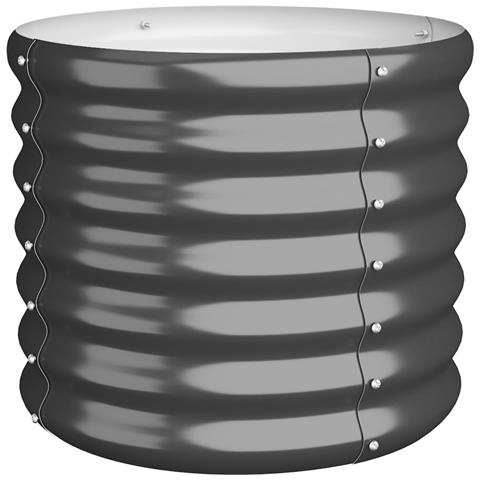 Vaso Giardino Acciaio Verniciato A Polvere 40x40x36cm Antracite - Foto 2