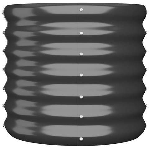 Vaso Giardino Acciaio Verniciato A Polvere 40x40x36cm Antracite - Foto 3