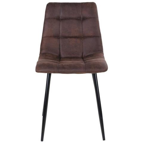 Set 2 Sedie Middelfart - Marrone - Microfibra - 55x44x86 Cm - Foto 2