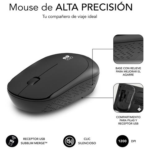 SUBMO-B2SW010 mouse Ufficio Ambidestro RF Wireless Ottico 1200 DPI - Foto 2