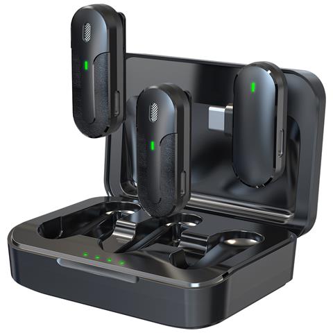 Microfono Lavalier Wireless, Microfono Clip-on Per Registrazione, Tiktok, Live Stream - Foto 1