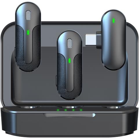 Microfono Lavalier Wireless, Microfono Clip-on Per Registrazione, Tiktok, Live Stream - Foto 2