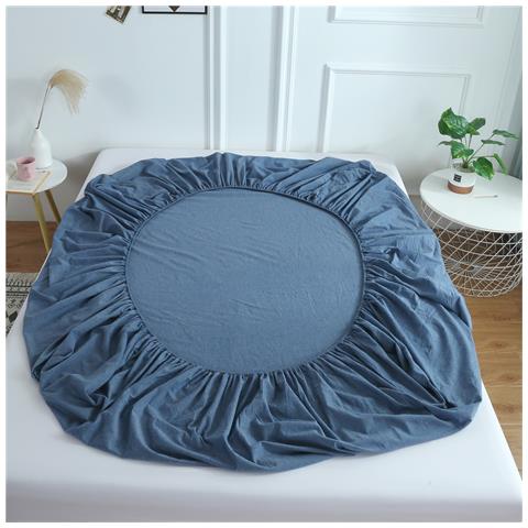 Lenzuolo Con Angoli In Cotone + 2 Federe Darkblue S - Foto 5