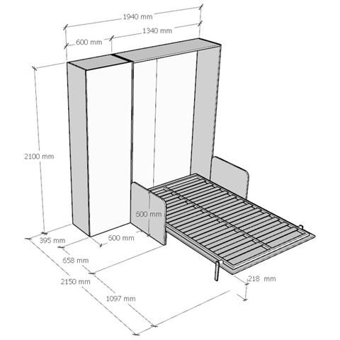 Letto 120 Sofà Kentaro Bianco Frassino Con Colonna Sx-dx  (alessia 20) - Foto 2