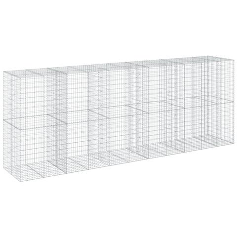 Cesto Gabbione Con Copertura 550x100x200 Cm In Ferro Zincato - Foto 2