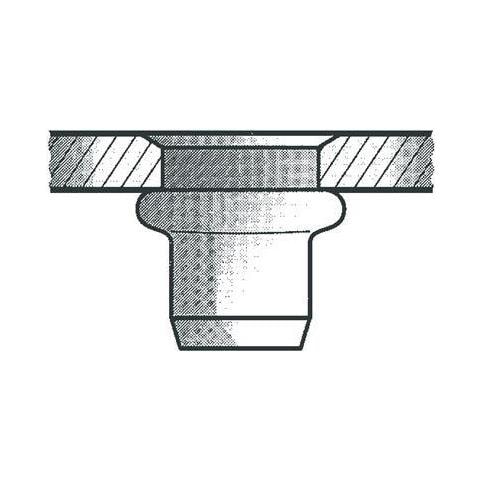 Blindnietmutter Nietschaft Dxl 7x12,5mm M5 Sta Kleinkopf 500 St. (6420710) - Foto 1