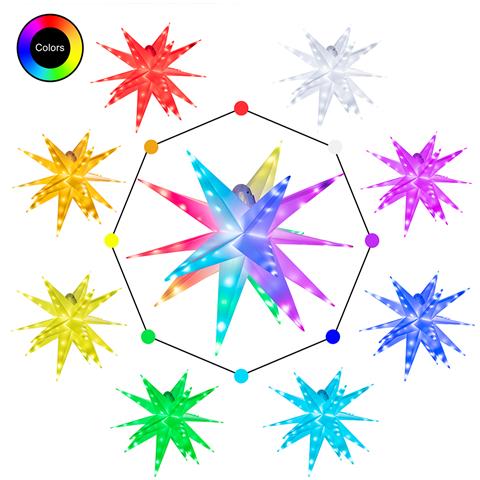 Stella Luminosa Di Natale Da Soffitto Decorazione Natalizia Led Rgb 25cm Con App - Foto 4