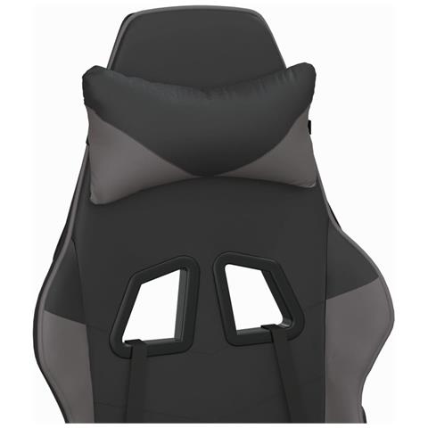 Sedia da Gaming Nera e Grigia in Similpelle - Foto 2