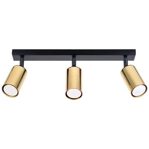 Lampada Da Soffitto Winx 3 Nero /coop Sl. 1384 - Moderno Lampade Da Soffitto Oro Nero 18.5x45x6 Cm - Foto 1