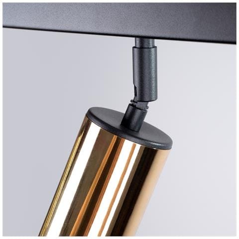 Lampada Da Soffitto Winx 3 Nero /coop Sl. 1384 - Moderno Lampade Da Soffitto Oro Nero 18.5x45x6 Cm - Foto 8