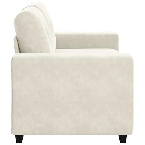 Divano Divanetto Crema 120 cm in Velluto - Foto 2