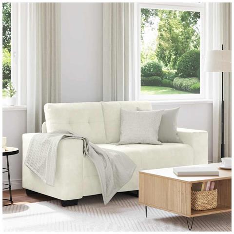 Divano Divanetto Crema 120 cm in Velluto - Foto 1