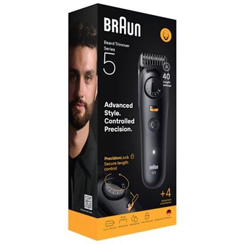 BeardTrimmer 9 BT5520 regolabarba Batteria 40 2 cm Bagnato e secco Nero - Foto 2