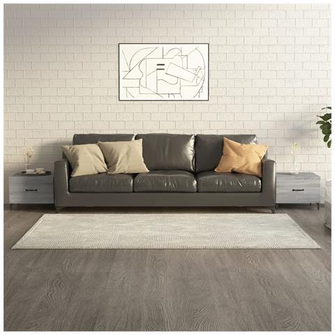 Tavolini Salotto Gambe In Metallo 2pz Grigio Sonoma 50x50x40 Cm - Foto 8