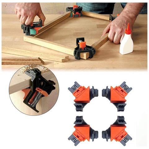 Set Di Morsetti Ad Angolo Retto - Morsetti Ad Angolo Di 90 Gradi (confezione Da 4) - Foto 1