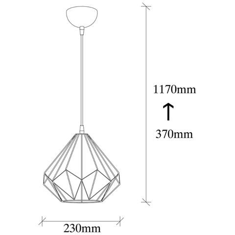 Lea Sospensione A Filo Nera In Metallo - Foto 2