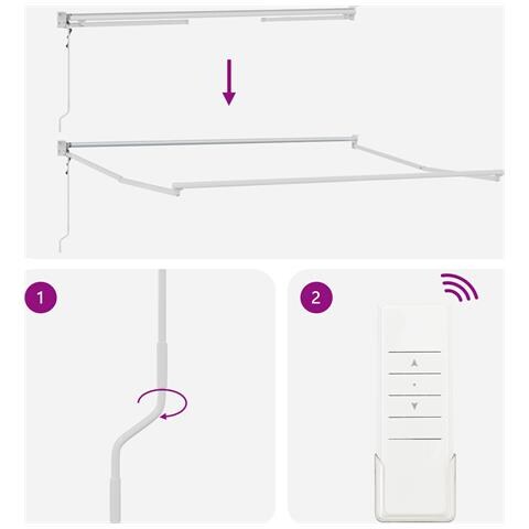 Tenda retrattile automatica Striscia Rossa e Bianca 350x250 cm - Foto 9