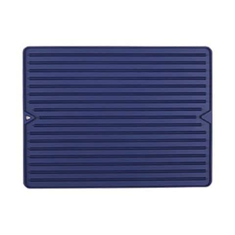 Tappetino Scolapiatti Triangolare Grande 40x30cm In Silicone - Multifunzionale E Antiscivolo Blue - Foto 1