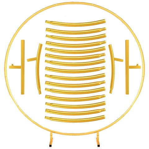 Arco Nuziale Rotondo Per Palloncini Fiori Decorazione Diametro 220 Cm Struttura Dorata - Foto 1