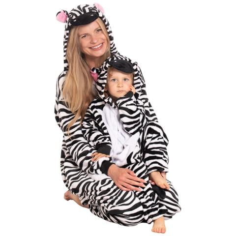 Pigiama Da Donna Tuta Intera Kigurumi Costume Zebra Bianco Nero 175-185 Xl - Foto 8