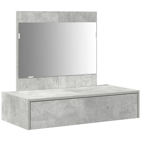 Tavolo Trucco Parete Grigio Cemento 83x40x70 cm - Foto 1