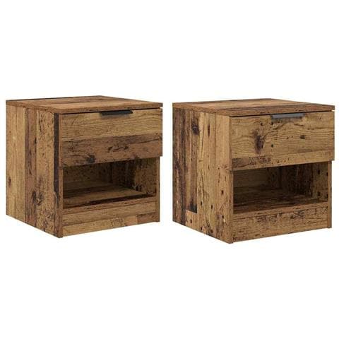 Armadietto per letto 2 pcs Legno vecchio 40 x 39 x 40 cm - Foto 1