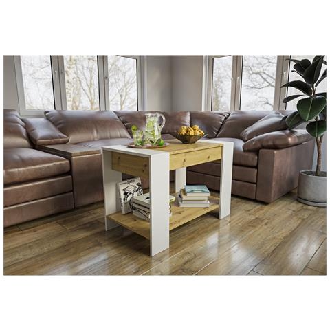 Tavolino Rio - Marrone - Truciolare Melaminico - 90x60x50 Cm - Foto 2