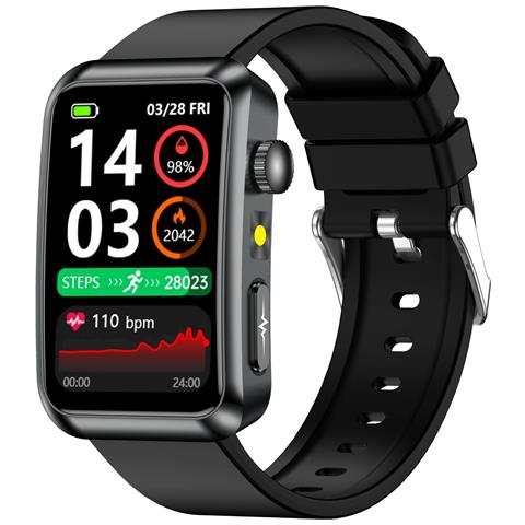 Smartwatch Avanzato Con Ecg, Monitoraggio Frequenza Cardiaca E Sos - Compatibile Con Android E Ios Black - Foto 1