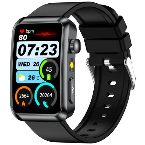 Smartwatch Avanzato Con Ecg, Monitoraggio Frequenza Cardiaca E Sos - Compatibile Con Android E Ios Black - Foto 2