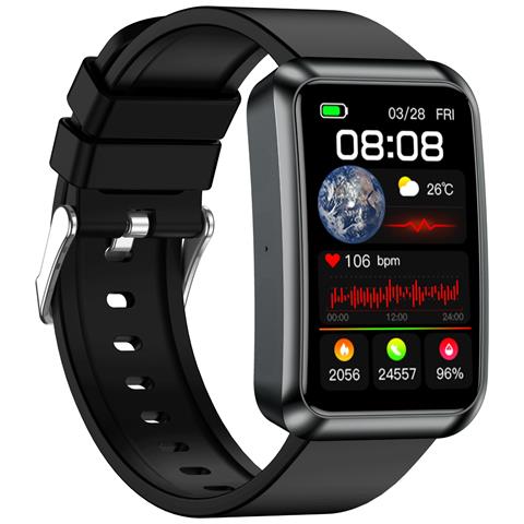Smartwatch Avanzato Con Ecg, Monitoraggio Frequenza Cardiaca E Sos - Compatibile Con Android E Ios Black - Foto 7