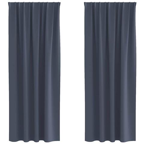 Tende con tende 2 pcs Antracite 245 x 140 cm Poliestere - Foto 1