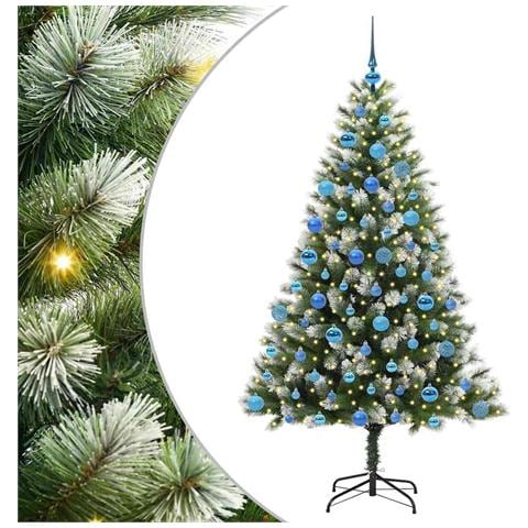 Albero di Natale artificiale a cerniera con neve fioccata - Foto 1