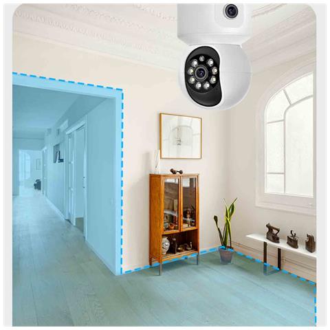 Telecamera Di Sicurezza Wifi A Singola Frequenza Hd 1080p Con Visione Notturna E Rilevamento Del Movimento - Foto 5