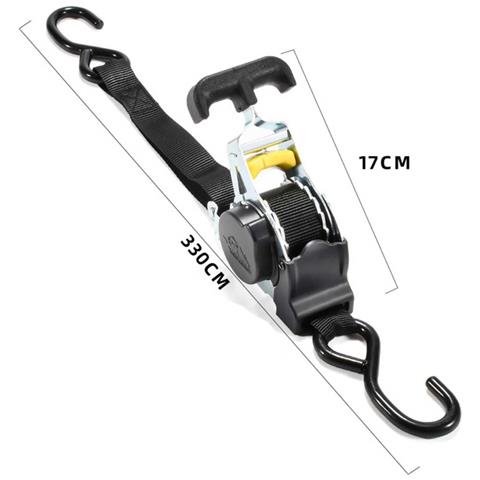 Set Di 2 Cinghie A Cricchetto Automatiche Retrattili - Maniglia A T Rivestita In Zinco Per Carico Sicuro - Foto 2