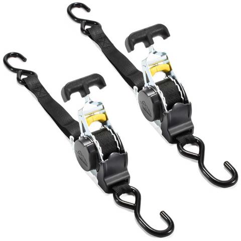 Set Di 2 Cinghie A Cricchetto Automatiche Retrattili - Maniglia A T Rivestita In Zinco Per Carico Sicuro - Foto 1