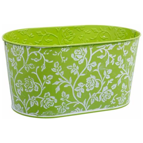 Cestino In Metallo Verde 22,5x13,5x11,5 B20x11 - Foto 1