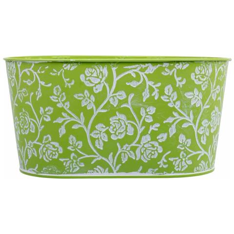 Cestino In Metallo Verde 22,5x13,5x11,5 B20x11 - Foto 2