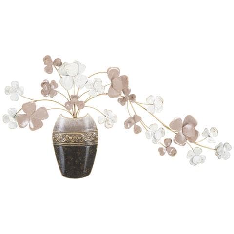 Decorazione In Metallo 3d Fiori 35-multicolore-metallo-87,5x6x46 Cm - Foto 1